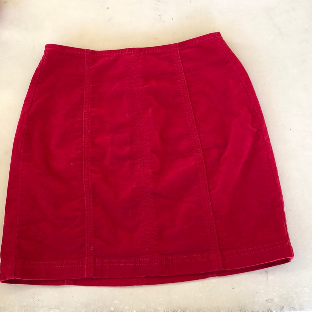 Pac Sun red velvet Skirt
